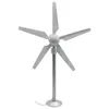 Decorative Objects Figurines The 5 blade Micro Wind Model Three phase Permanent Magnet Brushless Outdoor Science and Education Windmill DIY 230928