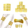 Napkin Rings For Wedding Table Decoration Skirt Princess Prince Rhinestone Gold Napkin Rings Holder Party Supplies 100pcs lot276C