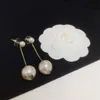 Designer Women C Family Xiaoxiangfeng 925 Silver Needle Female Earrings Pearl Earrings High Edition Fashion Versatile