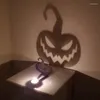 Kandelaars Halloween Projectie Kandelaar Creatieve Horror Sfeer Schaduw Nieuwigheid Indoor Kaarslicht Decoraties