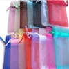 HDYU sacs en Organza à tirer 9x12 cm sacs cadeaux de mariage sacs d'emballage de bijoux pochettes de mariage multi-couleurs 100 pièces lot2562