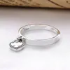 Ny autentisk 925 Sterling Silver Ring Heart-Shaped Padlock Love Heart Lock Rings for Women Gift Vanlentine's Day Fashion Jew262s