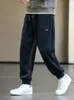 Calças masculinas primavera outono veludo sweatpants homens baggy joggers moda streetwear solto casual harem plus size 8xl 231005