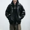 Männer Leder Faux Koreanische Mode Jacke Männer 2023 Herbst Herren Hip Hop Jacken PU Männlichen Übergroßen Streetwear Trend Mäntel 231005