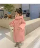 Jackets Children Thicken Outerwear Girls Long Style Kids Winter Parkas Waterproof Windbreaker Overcoat Wear On Both Sides Coats