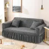 Solid Color Elastic Sofa Cover For Living Room Printed Plaid Stretch Sectional Slipcovers Sofa Couch Cover L shape 1-4-Seater LJ20177U