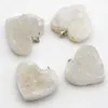 Naszyjniki wiszące sprzedające naturalne surowe ruda białe kryształowe wisiorki Naszyjnik Mineral Healing Reiki Charm DIY Akcesoria biżuterii