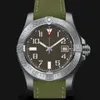Nowy srebrny czarny płócienna skórzana gumowa automatyczna mechaniczna mechaniczna Mężczyźni II zegarek zegarki ze stali nierdzewnej Sport zegarki Sapphire Yellow Dial211a