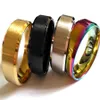 30pcs Top Color Mix 8mm Quality Men Women Simple Plain Classic Stainless Steel Band Rings Party Rings Whole Fashion Weddin2629