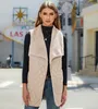 Gilets pour femmes mode polyvalent peluche épissé Cardigan sans manches manteau gilet solide automne/hiver débardeur