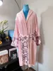 Women's Sleep & Lounge women bathrobe sleep robe unisex man cotton sleepwear night robe high quality bathrobe Brand designer robe breathable