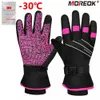 Pięć palców Rękawiczki Moreok Ski Thinsulate Pełny palcem termiczny ekran dotykowy zimowy Cykl ciepła rękawiczka motocyklowa dla mężczyzn kobiety 230928