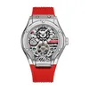 HANBORO Uhrenmarke Limited Edition Vollautomatische mechanische MÄNNER Uhren Schwungrad leuchtende Mode Mann Uhr Reloj Hombre194C