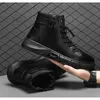 Boots Men's Motorcycle Casual Comfortable PU Leather Ankle Outdoor Platform High Top Fashion British Sneakers 230928