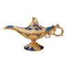 Dekorativa föremål Figurer Zinklegering Drip Color Aladdin Lamp Creative Retro Home Crafts Metal Ornament Födelsedagspresenter Kontor Desktop Decor 230928