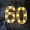 Décoration de fête JQSYRISE 2 pièces 18 21 30 40 50 ans LED veilleuse adulte anniversaire mur debout lampe suspendue anniversaire fournitures pour la maison