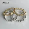 Hoop Huggie DOREMI 70mm Letter Bamboo Earrings U Shaped Clasp Stainless Personalizd Name Hoops Customized Name Hoop Earring for Women Gift 231005