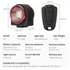 Bike Lights Antisi A8 Frein automatique Tail Virgin anti-vol Lock alarme à distance Sense Smart Bicycle de lampe arrière sans fil.