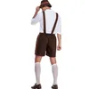 Męskie dresy męskie chłopiec bawarskie skórzane szorty niemieckie Oktoberfest Rave Party Mundur Set Set Piwo Guy Costume Spods Cospaly Menswear