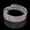 Bracelet luxueux plusieurs rangées cristal réglable Bracelet bracelet pour femmes or argent couleur Bracelets de mariage Bracelets bijoux cadeau F 231005