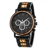 Armbandsur Bobo Bird Luxury Watch Multifunction Men's Wood Wirstwatches Chronograph Timepiece Relogio Masculino in Box Vale259j