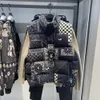 Parkas de plumón para hombre, chaqueta de plumón con flores de anacardo, chaleco de tendencia para hombre de pana negra, invierno 2023 231005