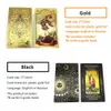 Działalność gier na świeżym powietrzu Wysokiej jakości plastikowy tarot złota folia Rosyjska angielska karty wróżbiarni Deck Witch Gra l751 230928