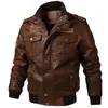 Mannen Bont Leren Jas Mannen Casual Vintage Bomber Jassen Heren Multi-zakken Biker Motorfiets PU Jas Plus Size 5XL 7XL