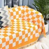 Blankets 130x180cm Colorful Grid Check Sofa Cover Chair Lounge Throw Blanket Tapestry Bedspread Outdoor Camping Towels 230928