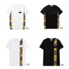 Mode Hommes Grille T-shirt D'été T-shirts De Haute Qualité Hommes Styliste T-shirt Hip Hop Hommes Noir Blanc Manches Courtes Coton3025