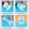 Tumblers 12 Oz Reusable Silicone Collapsible Cups with Lid for Camping 350ml 500ml Portable Folding Coffee Travel 230928