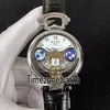 Bovet Amadeo Fleurier Grand Complicações Edouard Tourbillon Caixa de aço Mostrador de esqueleto branco Relógio masculino de quartzo suíço Couro preto 2917