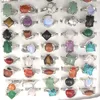 Lot de bagues en pierre naturelle pour femmes, bijoux à la mode, 50 pièces, 248c