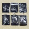 펜던트 목걸이 판매 천연 돌 사각형 검은 색 오닉스 카보콘 절묘한 목걸이 보석 선물 액세서리 도매 5pcs