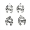 Lot 100 pièces bonne chance fer à cheval Antique argent breloques pendentifs pour la fabrication de bijoux Bracelet collier boucles d'oreilles 14 17mm DH0849222j