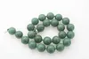 Pendant Necklaces green jade round 14-18mm necklace 17inch wholesale beads nature FPPJ woman 231005