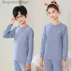 Ropa interior térmica para mujeres 3-18 años Bebés Niños Niñas Ropa interior térmica Otoño Invierno Cálido Espesar Ropa térmica para niños adolescentes Tops suaves y acogedores para niñosL231005