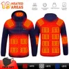 Warme Kleidung Winter Beheizte Jacke Motorradjacke USB Jagdweste Gepolstert Warm Bergsteigen