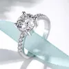 Choucong helt nya lyxsmycken Real 925 Sterling Silver Round Cut White Topaz Cz Diamond Gemstone Eternity Women Wedding Bridal30p