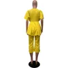 Kadınlar iki parçalı pantolon zoctuo sarı seksi kıyafetler kadınlar için 2023 kısa kollu fırfırlar düzensiz üstler ve geniş bacak setleri bayanlar yıllık