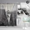 Shower Curtains High Quality Curtain Bath Mat Set Printed Winter Snow Mountain Landscape Bathroom Toilet Rugs Home Decor319k