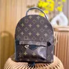 good quality bags brand designer Womens Palm Springs Mini Backpack children backpacks women printing PU leather School Bag Brown flower Handbags 21x18x10cm