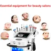 Professionell 10 i 1 ansiktssyre Aqua Peeling Deep Cleaning Skin Care RF Ultrasonic Hydra Dermabrasion Solution Machine Face Behandling