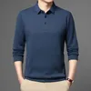 Hommes Polos Marque Polo Hommes À Manches Longues Affaires Vêtements Décontractés Printemps Automne Solide Mâle Col Rabattu Hauts T-shirts 231005