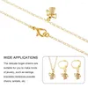 Pendant Necklaces 10pcs Environmental Brass Cubic Zirconia Angel Charms Connectors Pendants For Jewelry Making DIY Ladies Bracelet Rose Gold