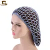 Bonnet crâne casquette cheveux Snood large bande maille dame Turban accessoires doux rayonne Crochet filet à cheveux surdimensionné tricot chapeau casquette 231005