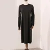 Robes décontractées de base Coton Femmes Robe Casual Lâche Manches Longues Printemps Automne Basic Maxi Robe Lady Robe Femme Vêtements 230927