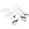 Set di posate Cucchiai da portata grandi Cucchiai Utensili da buffet Feste Pie Server Stoviglie per feste in acciaio inossidabile