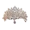 Luxo cristal nupcial tiaras zircão cúbico coroa strass headpieces acessórios de cabelo casamento