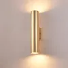 Aluminum Pipe Wall Lamps Gold Bedside Light Vintage Metal Wall Sconce Industrial Aisle Loft LED Wall Light Fixture Height 30CM 50C232b